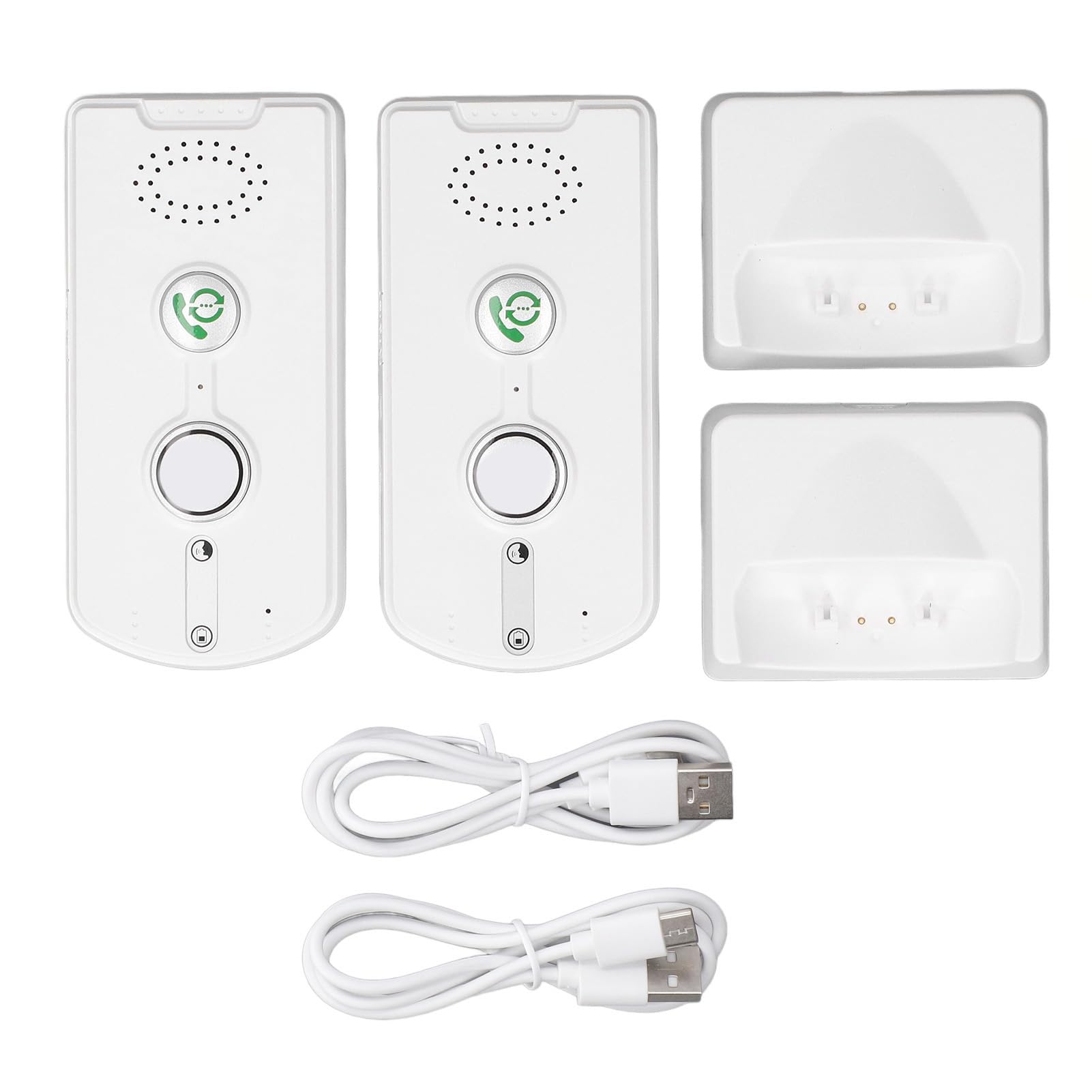 Intercomunicador inalámbrico para casa 1000 M VOCE VOCE activada Interfono de 2 vías para Home House Business Room to Room DC5V 1A (WHITE)