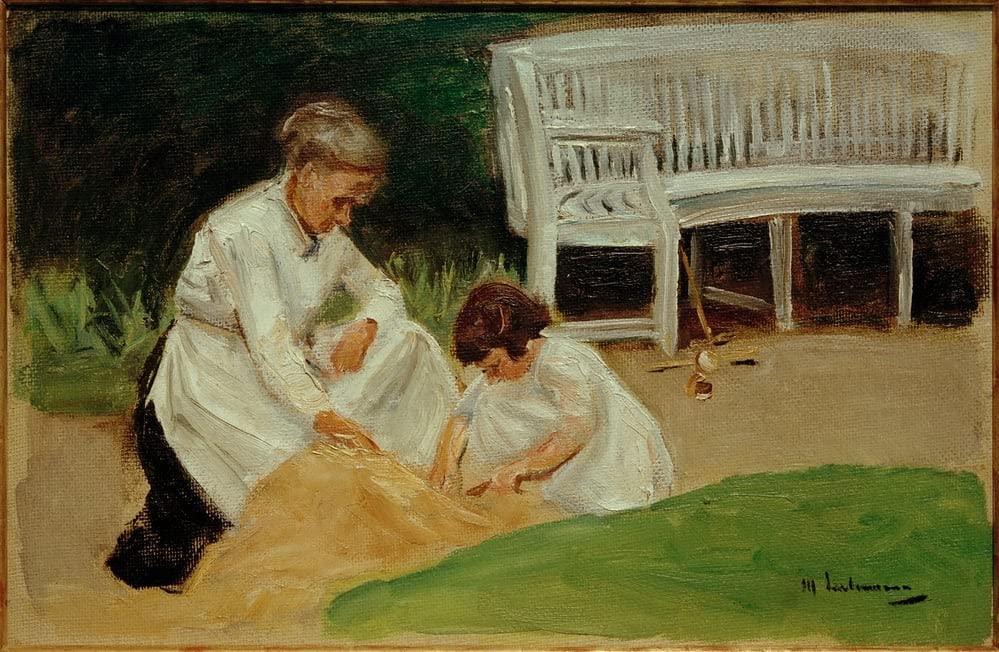 Poster Max Liebermann souvenirs d enfance et douceur sur toile