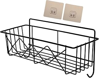 Luxshiny Stojak Ścienną Stojak Sztukę Z Hakiem Z Żelaza Drutu Wiszące Przyprawa Półka Do Przechowywania Butelka Organizator Do Kuchni Spiżarnia Przedmioty Łazienki