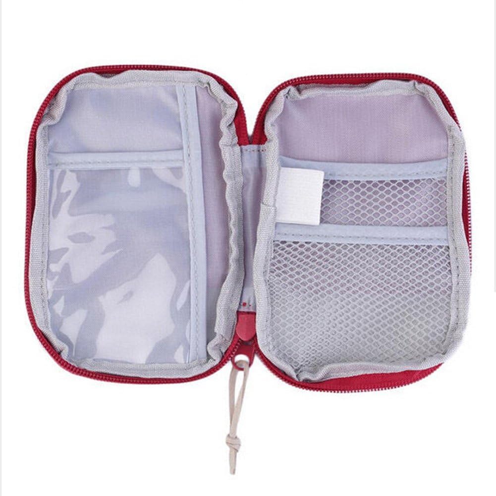 Red Portable Mini First Aid Kit, Outdoor Camping Family Survival First Aid Kit Cross Pattern — Amazon image 8