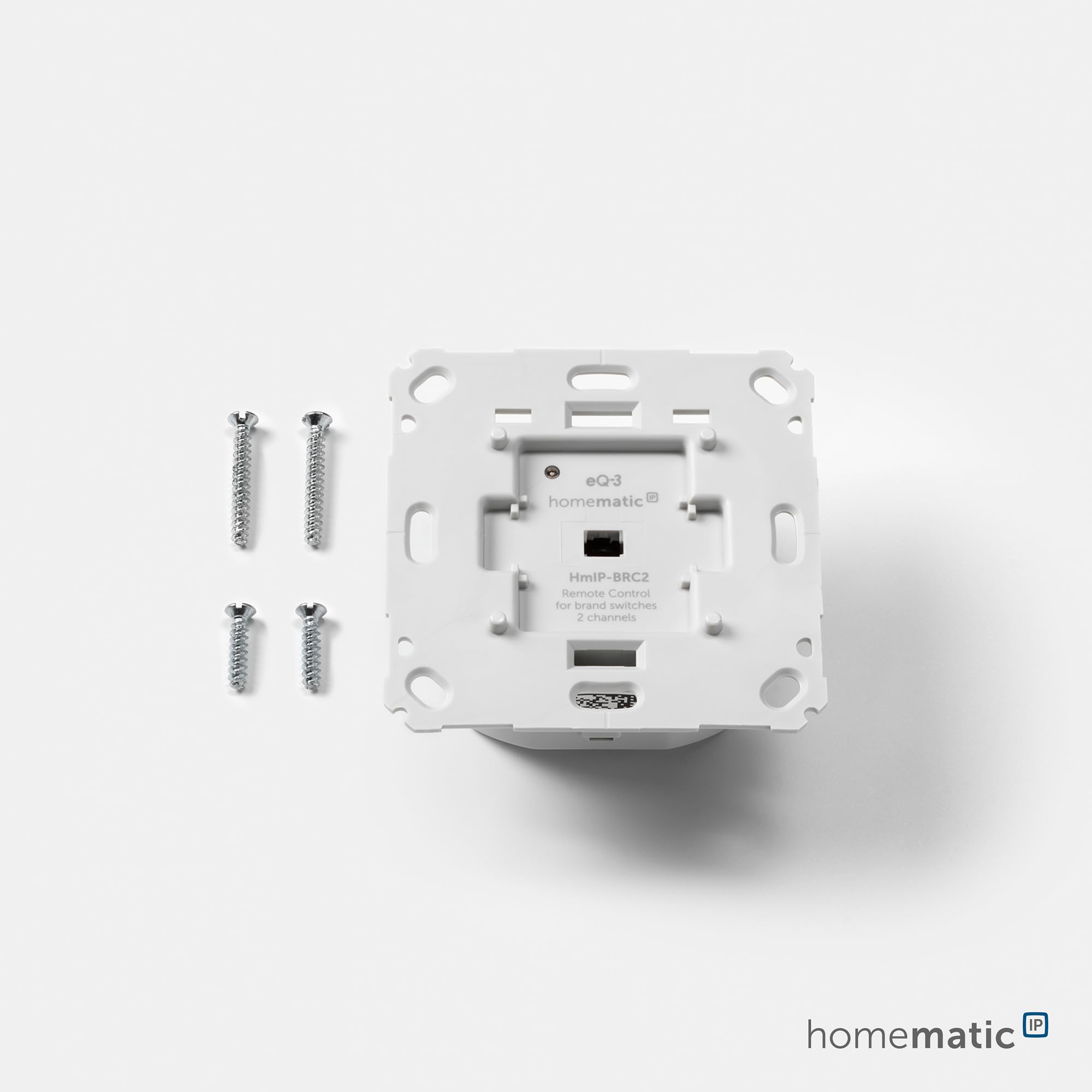 Homematic IP Smart Home Wandtaster für Markenschalter – 2-fach, zwei Tasten schalten Aktoren und Thermostate, Wandschalter, Zubehör für Ihr Homematic IP Smart Home, universell, 152000A0