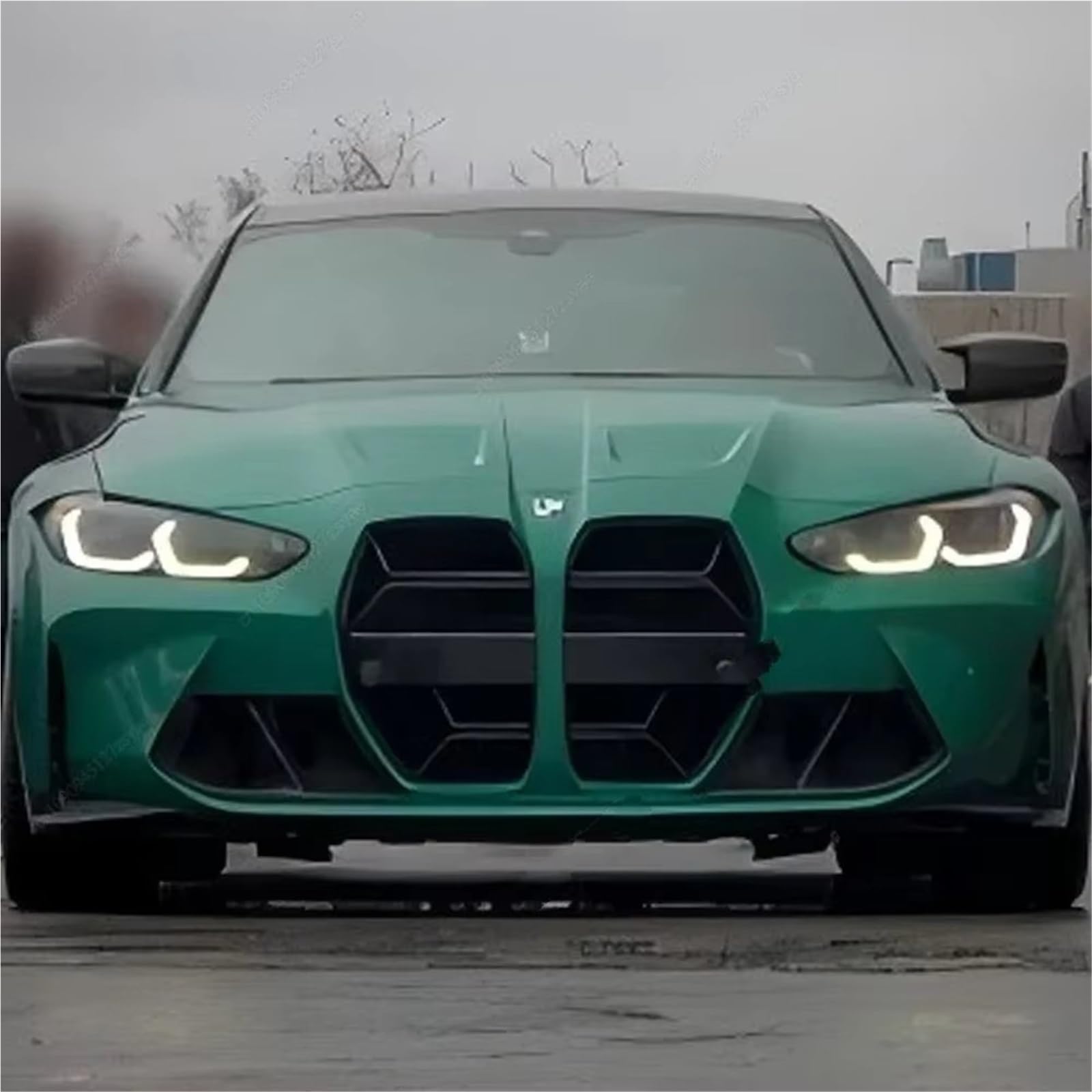 Griglia Anteriore Auto Per BMW Per M3 G80 G81 Per M4 G82 G83 21-2024 Bodykit Tuning CS Style Paraurti Anteriore Auto Griglie Griglia Cofano Lucido Con ACC Griglia Radiatore