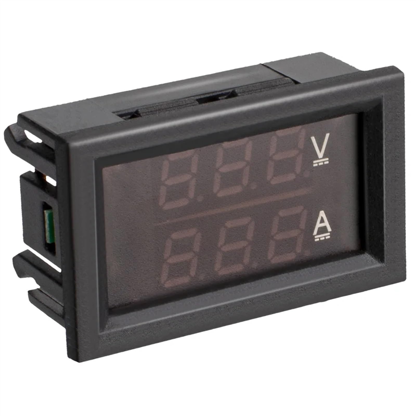 10 Uds voltímetro Digital amperímetro 0,28 "3 bits DC 0-100V/10A Detector de prueba de voltaje de pantalla Dual 5 cables LED Amp medidores de corriente(Red)