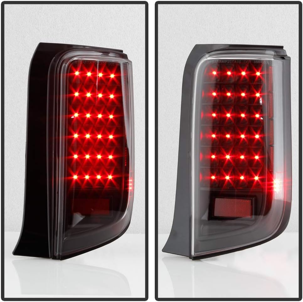 ACANII - For 2008 2009 2010 Scion Xb Bb JDM Black LED Tail Lights Brake Lamps Left+Right Pair