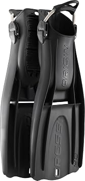 CRESSI Origin HD Rubber Scuba Diving Fins, Drysuit Ready, for Diving Boots