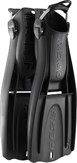 CRESSI Origin HD Rubber Scuba Diving Fins, Drysuit Ready, for Diving Boots