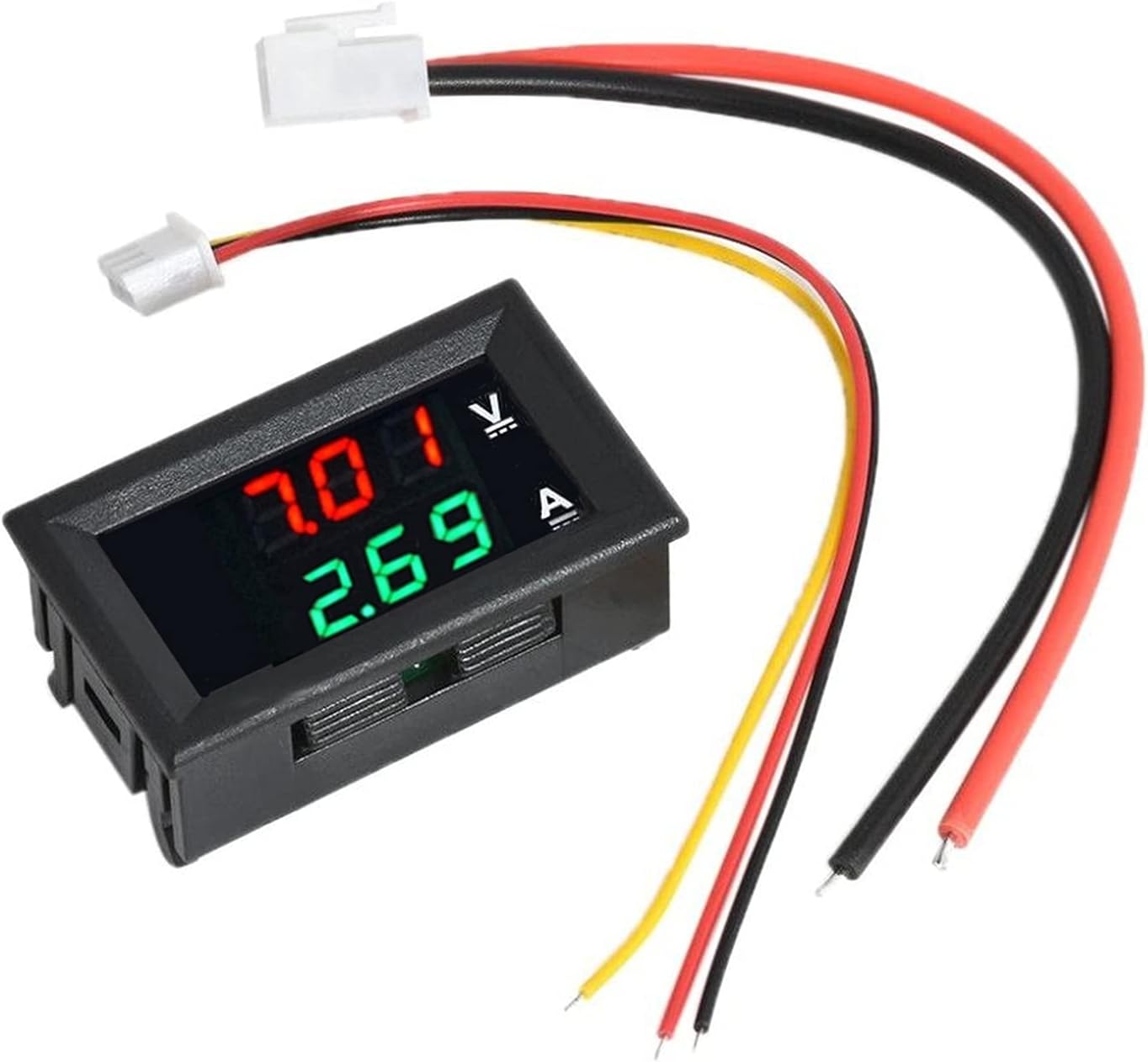 MCYAW Mini voltímetro Digital amperímetro DC 100V 10A Panel AMP Volt Voltage Medidor de Corriente Detector de probador 0.56