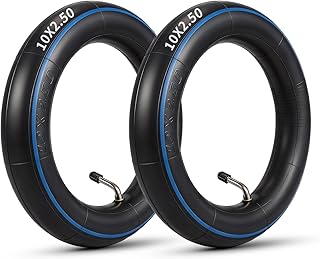 Heavy Duty 10x2.50 Thicker 40% Inner Tube with CR202 Bent Valve Stem,10 inch Butyl