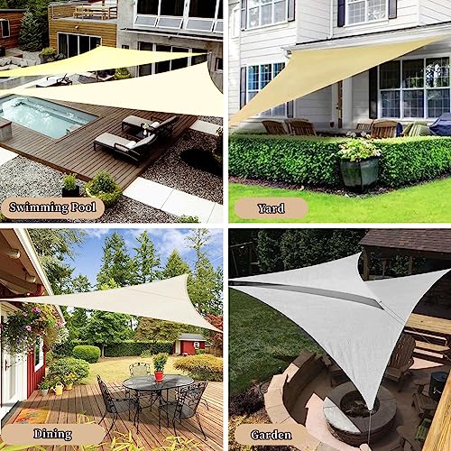 RICHIE Sun Shade Sail Triangle 3.6x3.6x3.6m Waterproof,98% UV Block Awnings for Patios with Free Rope Sunscreen Awning Canopy - Image 4
