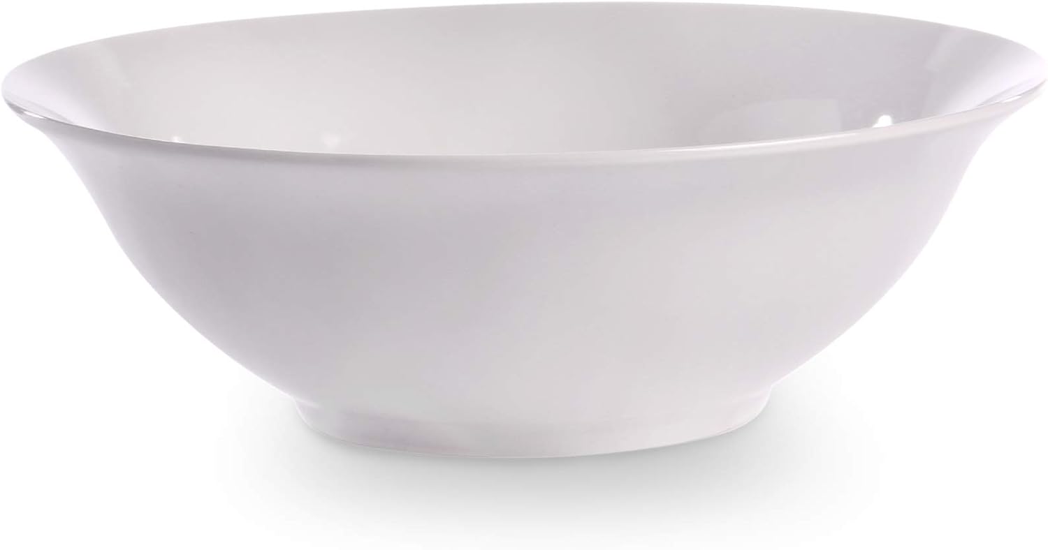 White Porcelain Serving Bowls, Set of 4 Pasta & Ramen Dishes, Cereal, Soup, Salad & Noodle Bowls - Image 5
