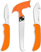 Vista 1 de OUTDOOR EDGE WildGuide - Juego de cuchillos de caza de 4 piezas y kit de aderezo de campo, con hoja afilada, cuchillo para desollar con gancho