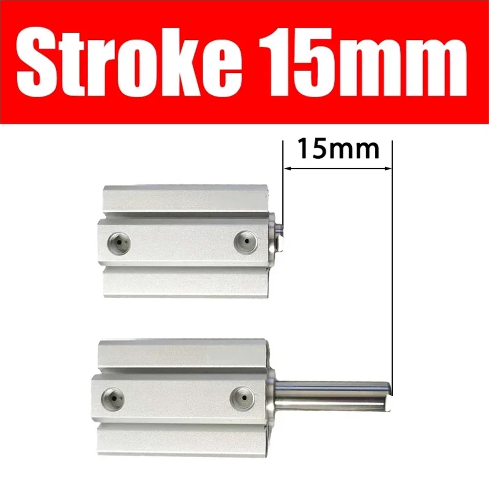 SDA16 20 25 32 40 50 63 80 Kompaktowy i cienki cylinder pneumatyczny, otwór 100 mm, skok 5-100 mm, aluminiowy podnośnik pneumatyczny o podwójnym działaniu (Stroke 15 mm, BORE 63 mm)
