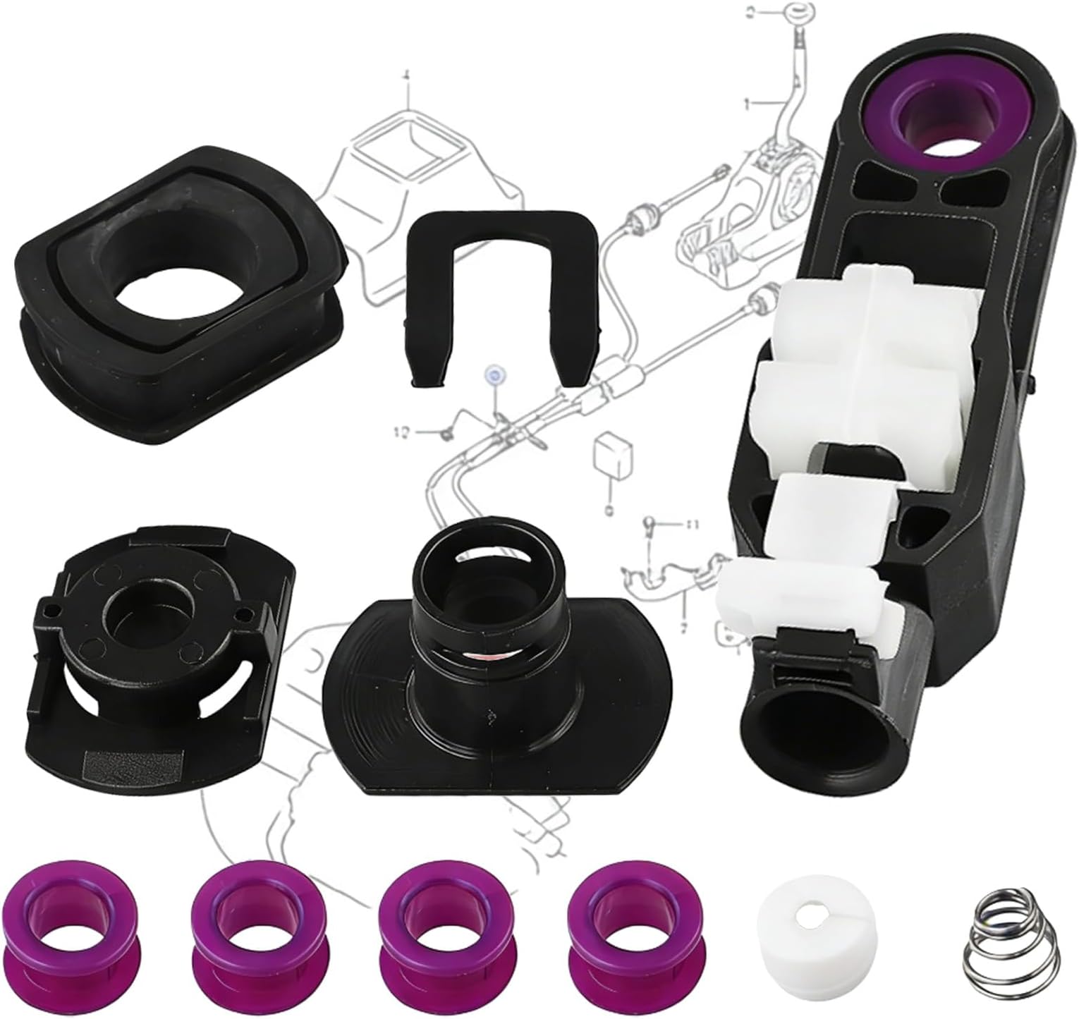Shift Cable Adjuster for Suzuki Swift SX4 Sport, 5 Speed MT Gear Shifter Linkage Repair Kit, Replacement for 28300-79J01 Shifter Lever Selector End Bushing Linkage