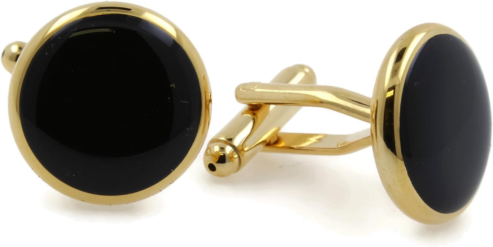 Dickie Bows 'Gold & Black' Formal/Tuxedo Cufflinks with Drawstring Pouch