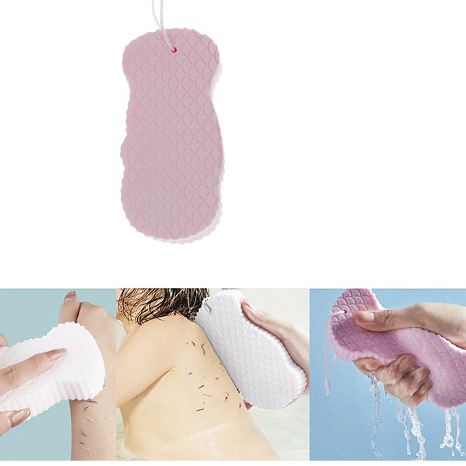 Esponja de baño for Cepillado en seco, Esponja Exfoliante Corporal, masajeador, Limpieza de cepillos de Ducha, artefacto de Esponja for pelar