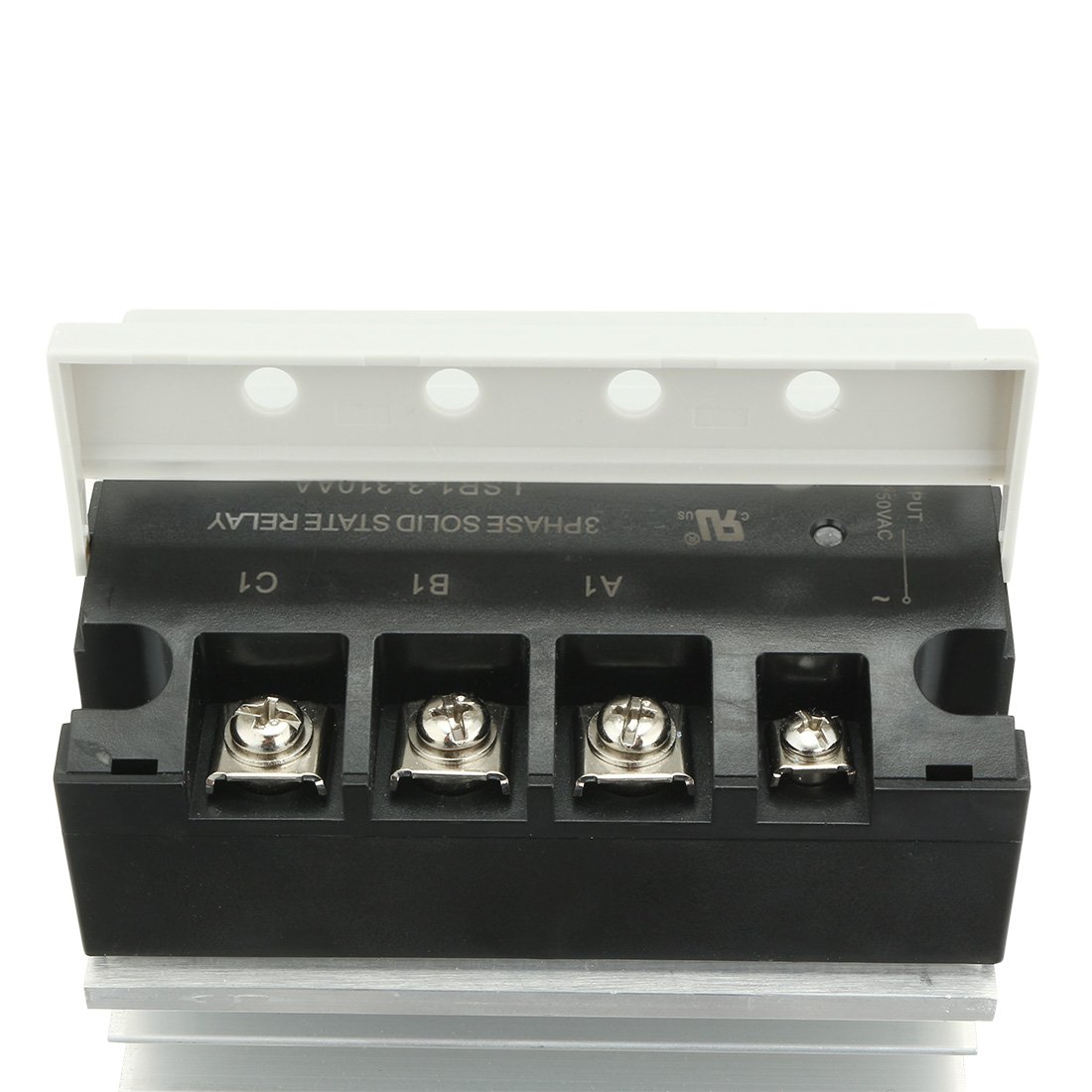 Aexit AC a AC 10A 90-250VAC a 40-440VAC SSR Compuesto térmico Relé de estado de 3 fases + Disipador de calor (9960d5c52edf422835b315b003af2ba1)