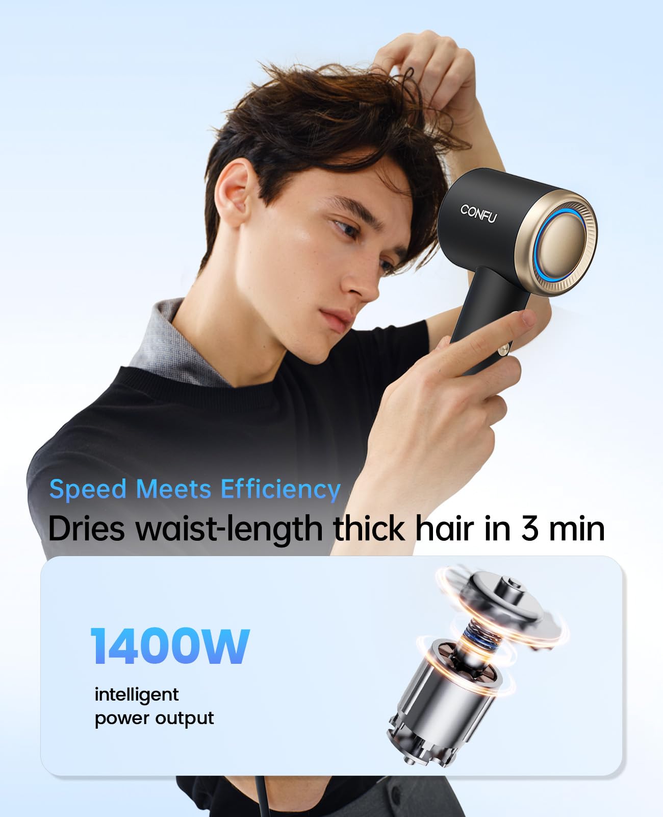 CONFU High-Speed Ionic Hair Dryer with Diffuser