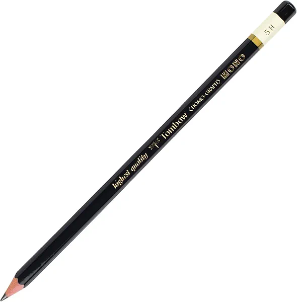 Tombow MONO Drawing Pencil, 5H, Graphite 12-Pack