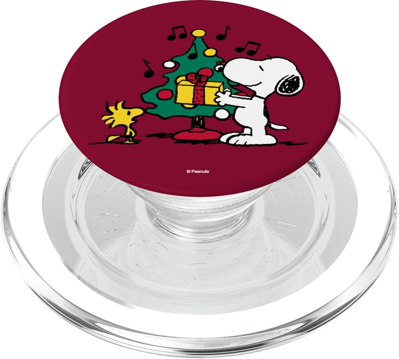 Peanuts Snoopy and Woodstock Holiday Christmas Tree PopSockets PopGrip for MagSafe