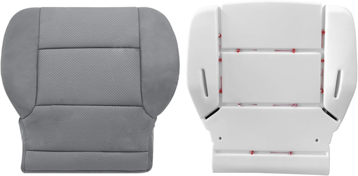 Driver or Passenger Side Bottom Cloth Seat Cover H2R or 4D7 Gray Fit for Chevy Silverado Suburban 1500 2014-2018 GMC Sierra Yukon 2500 3500 2015-2019