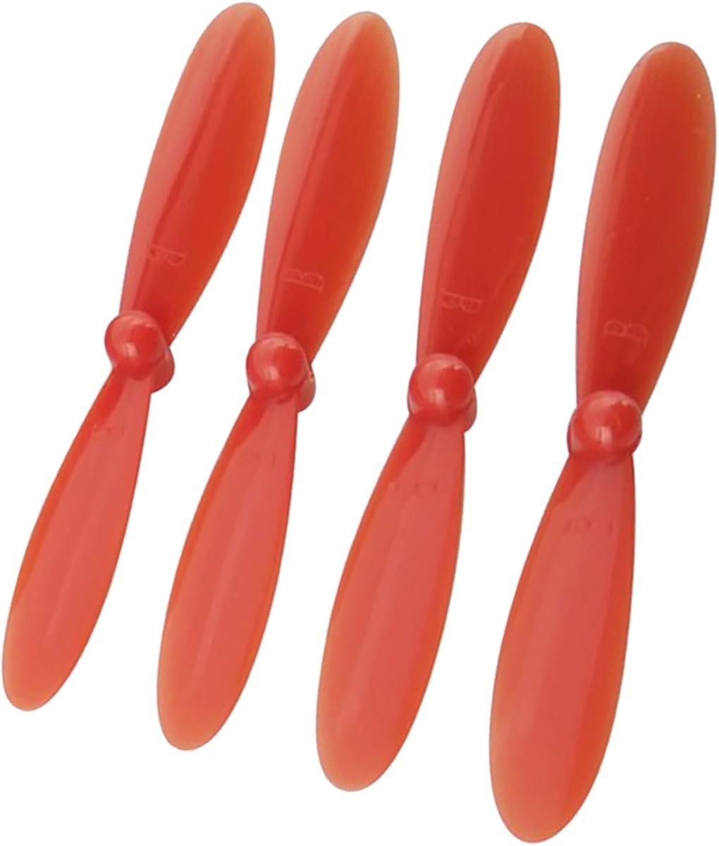 Drone Propeller Props Replacement Parts for HUBSAN H107P H107C+ H107D+ H107C Plus H107D Plus RC Quadcopter, 4pcs/Set(Red)