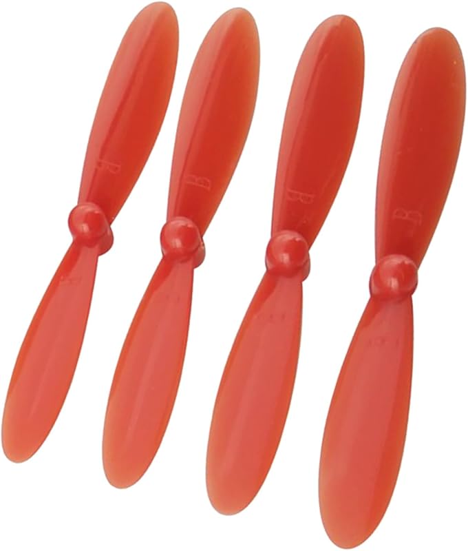 Drone Propeller Props Replacement Parts for HUBSAN H107P H107C+ H107D+ H107C Plus H107D Plus RC Quadcopter, 4pcs/Set(Red)