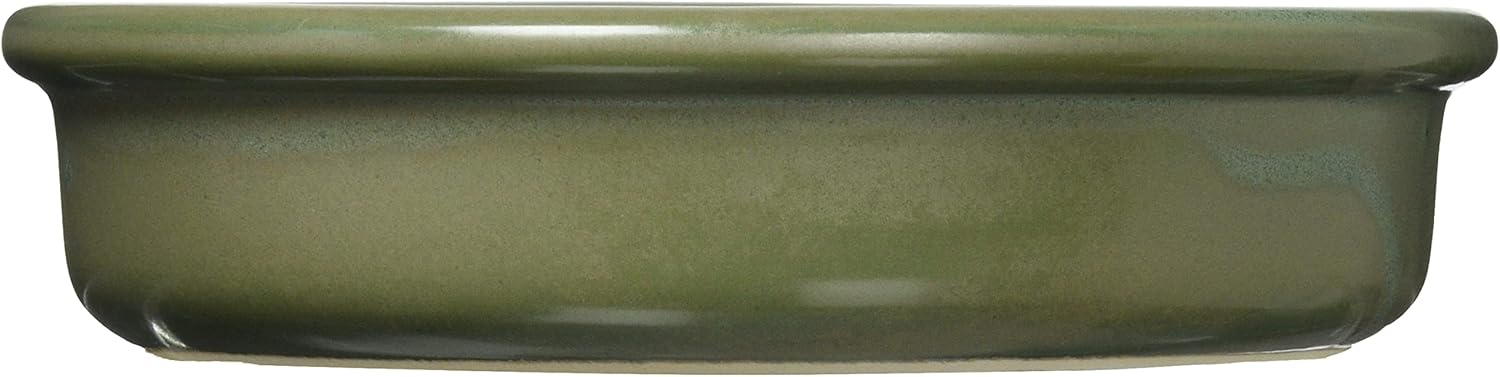 Banko Ware 15589 Ahijo Pot, Mini Pot, Compatible with Direct Fire, Ahijo Bowl, Plate, Large, Diameter Approx. 5.5 inches (14 cm), Green, Tableware, Pottery, Microwave Oven, Made in Japan