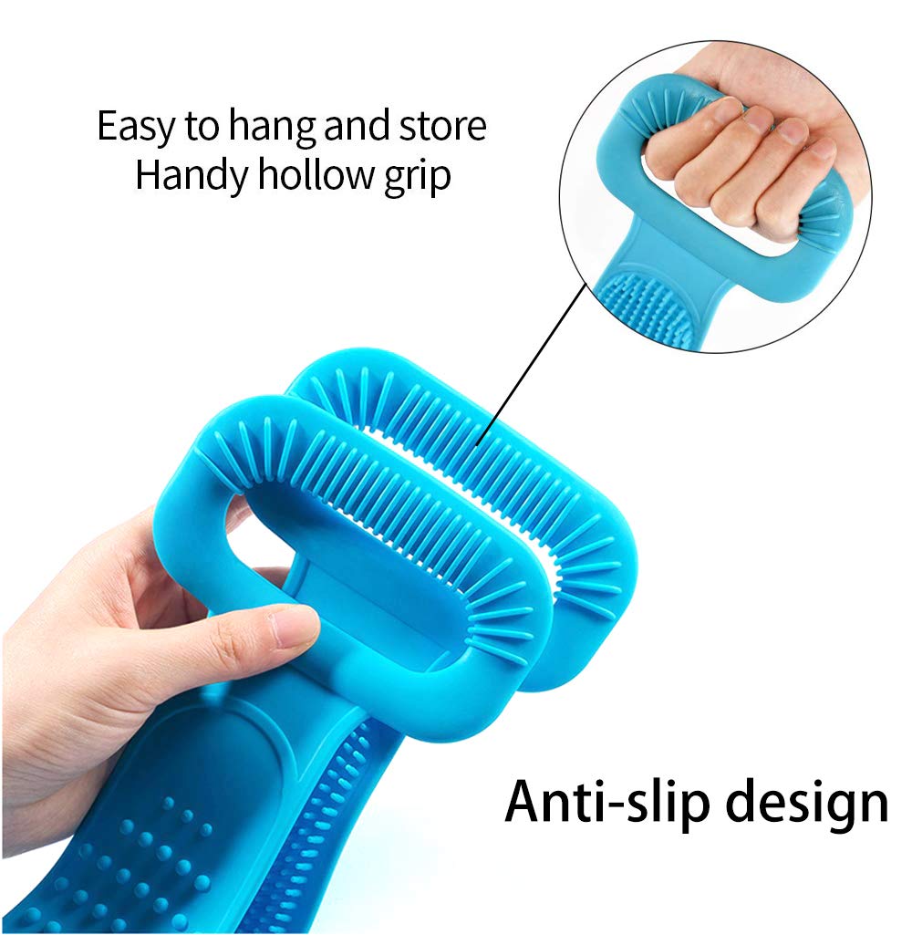 2 Pcs Silicone Back Scrubber for Shower,Silicone Body Scrubber for Men and Women,Silicone Bath Body Brush, Deep Clean & Invigorate Your Skin (30in)… : Beauty & Personal Care