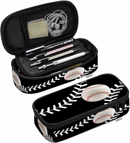 Yekiua Estuche organizador de béisbol para lápices, bolas, deportes, escuela, oficina, gran capacidad, para adolescentes, niñas, adultos,
