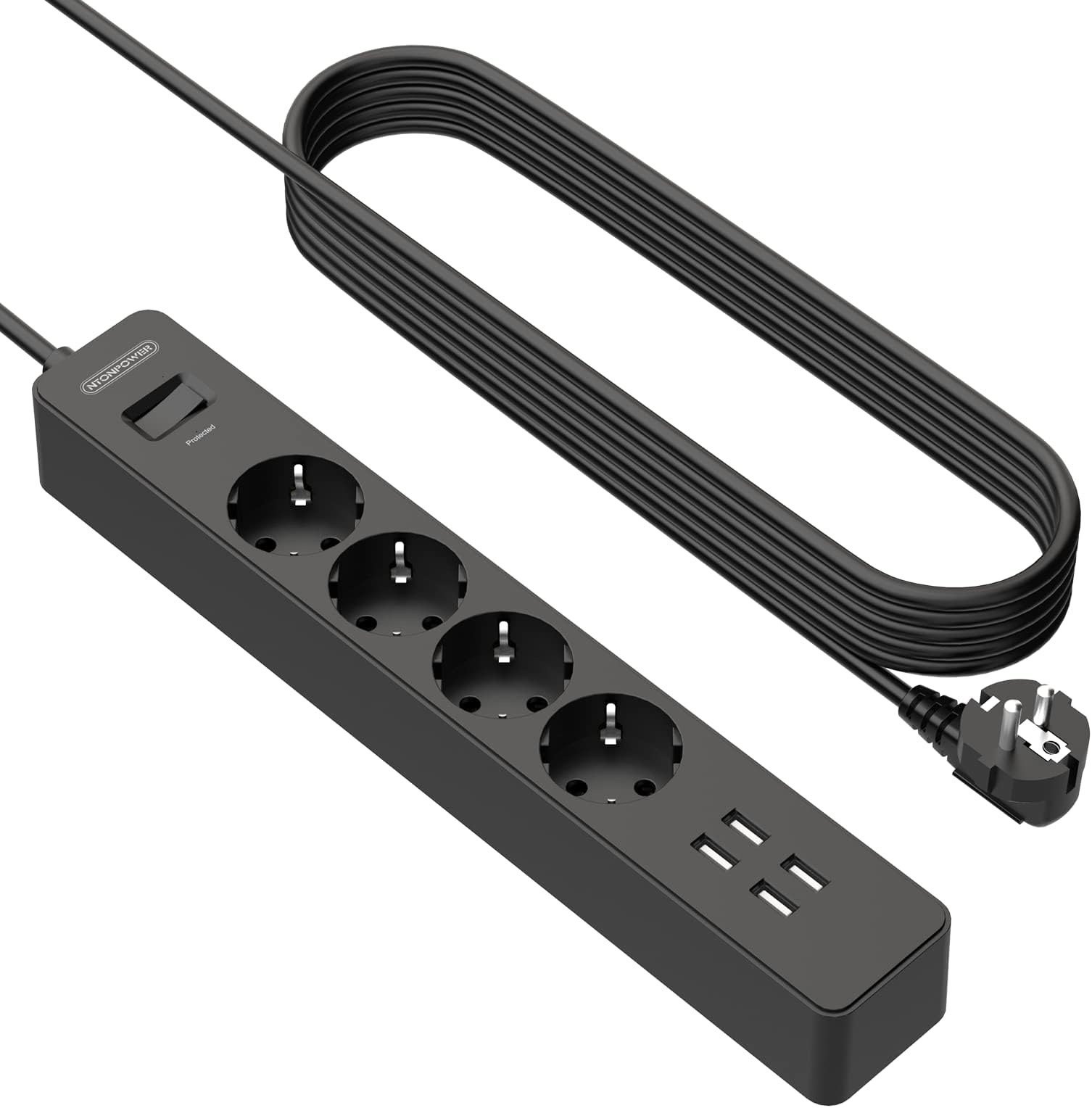 Multiprise Murale, Multiprise Pare Foudre Avec 3 Prises Secteur Et 3