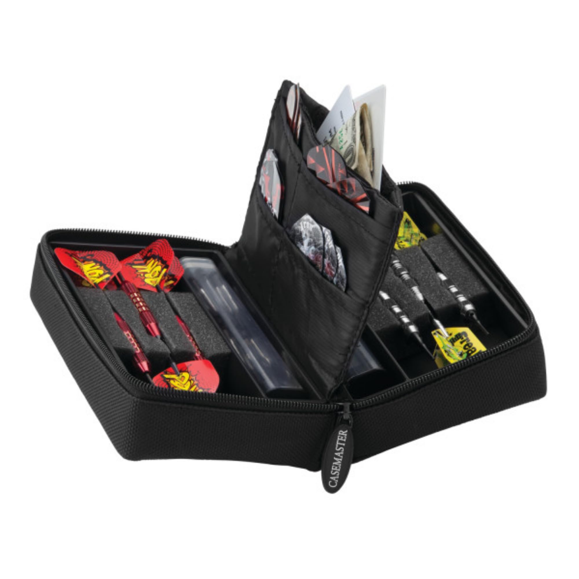その他 GLD Casemaster 36-0900-01 Classic Black Nylon Dart Case cm3dmju Casemaster Select Dart Case — Black Nylon, 3 Darts