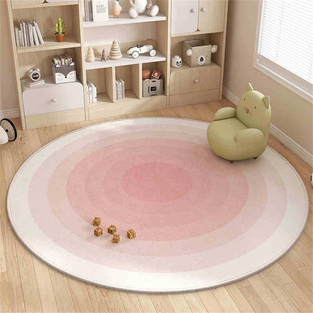 Odot Alfombra para Silla de Escritorio Redonda, Alfombra Protectora Suelo Silla Ruedas Antideslizante Gaming, Tapete de Protección de Oficina para Parqué (CÃrculos concéntricos,120cm)