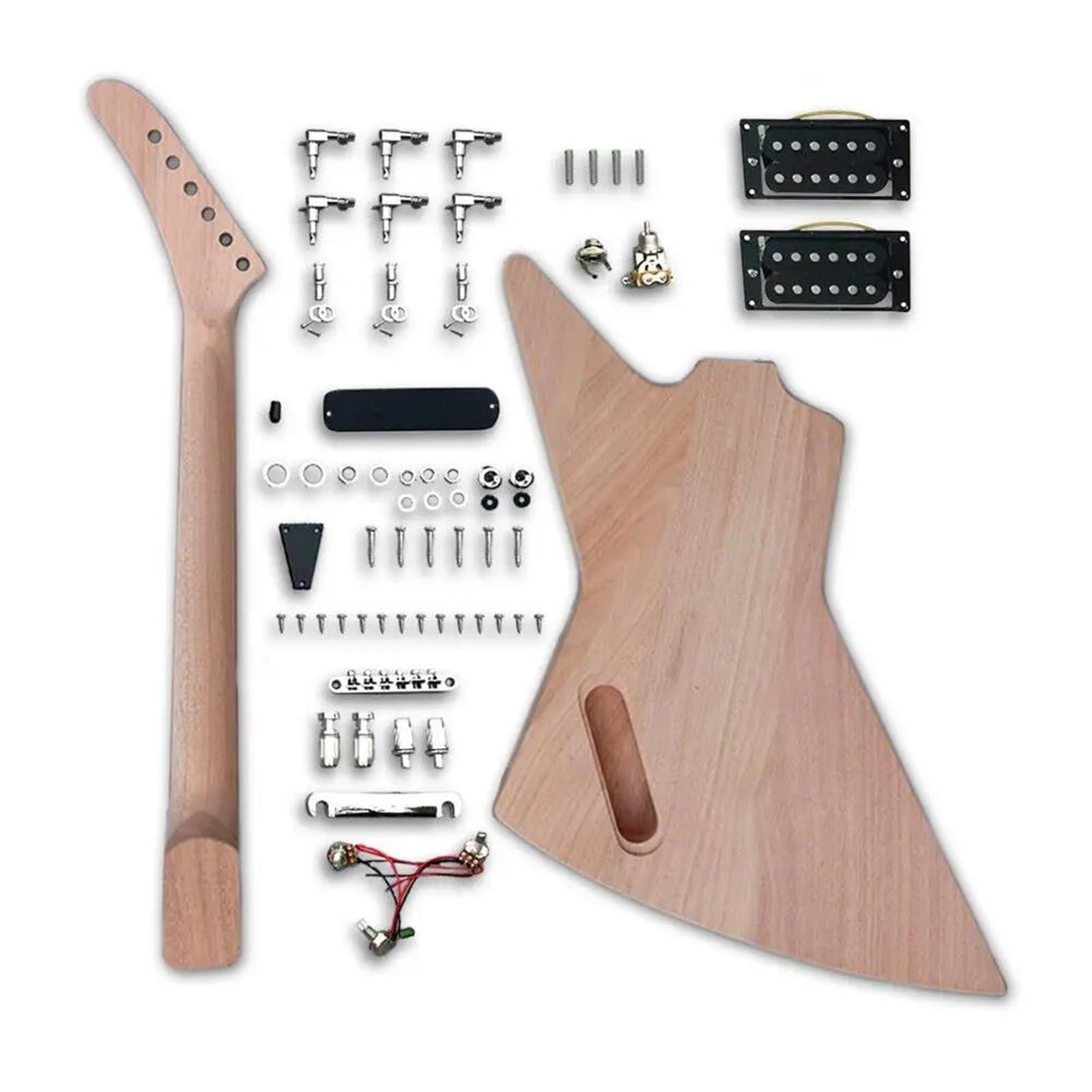 Zamiennik Korpusu Gitary Zestaw Gitarowy Banana Head Dot Inlay 22 Progi Gryf Korpus Zestaw W Pięcie(Set2)