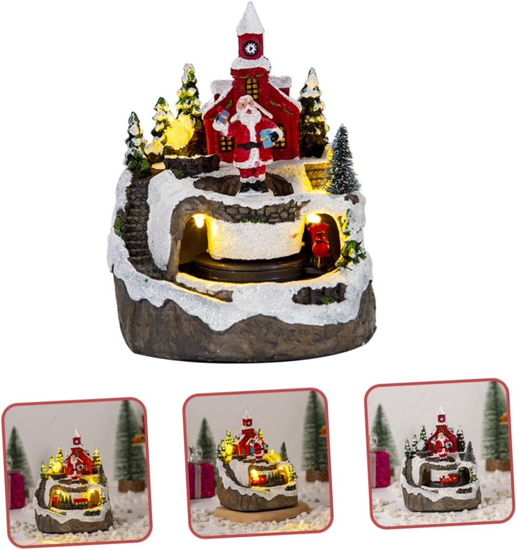 Outdoor Christmas Decorations Christmas Village House Lights Lighted Miniature House Figurine