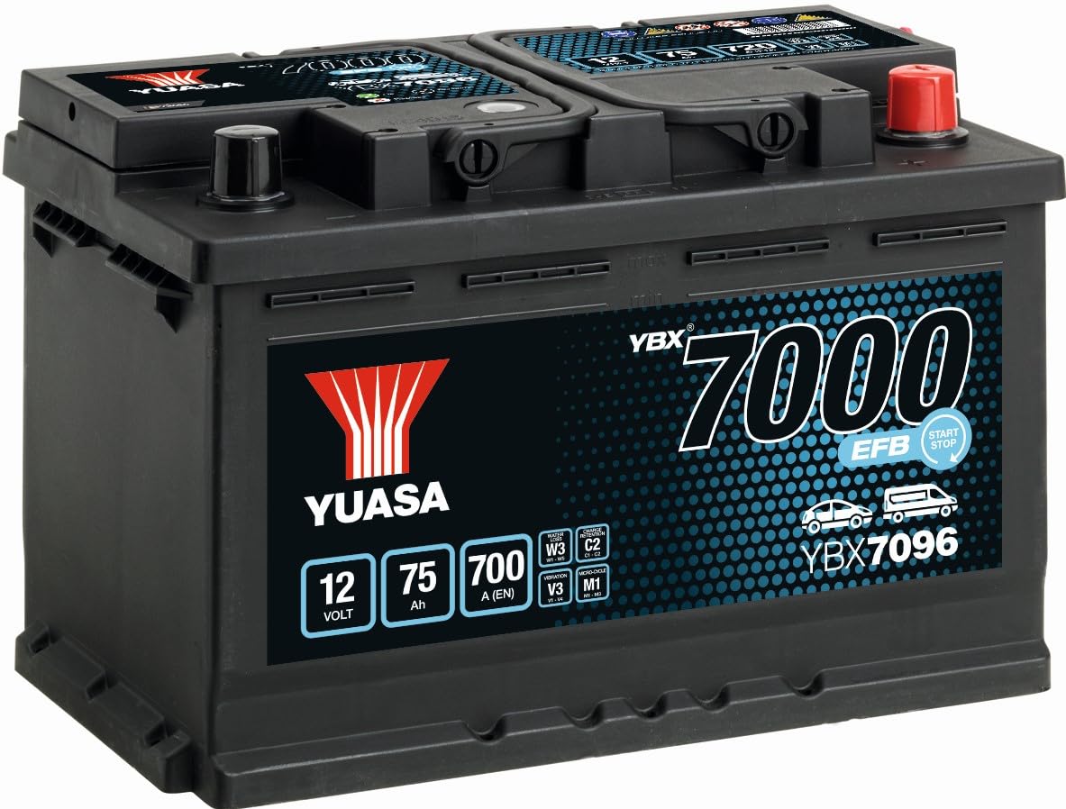YUASA BATTERIE YUASA YBX7096 START STOP EFB 12V 75AH 700A