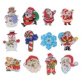 GALPADA 50pièces Épingles Luminaires De Noël Lot De Broches Flash Légères Avec Élém...
