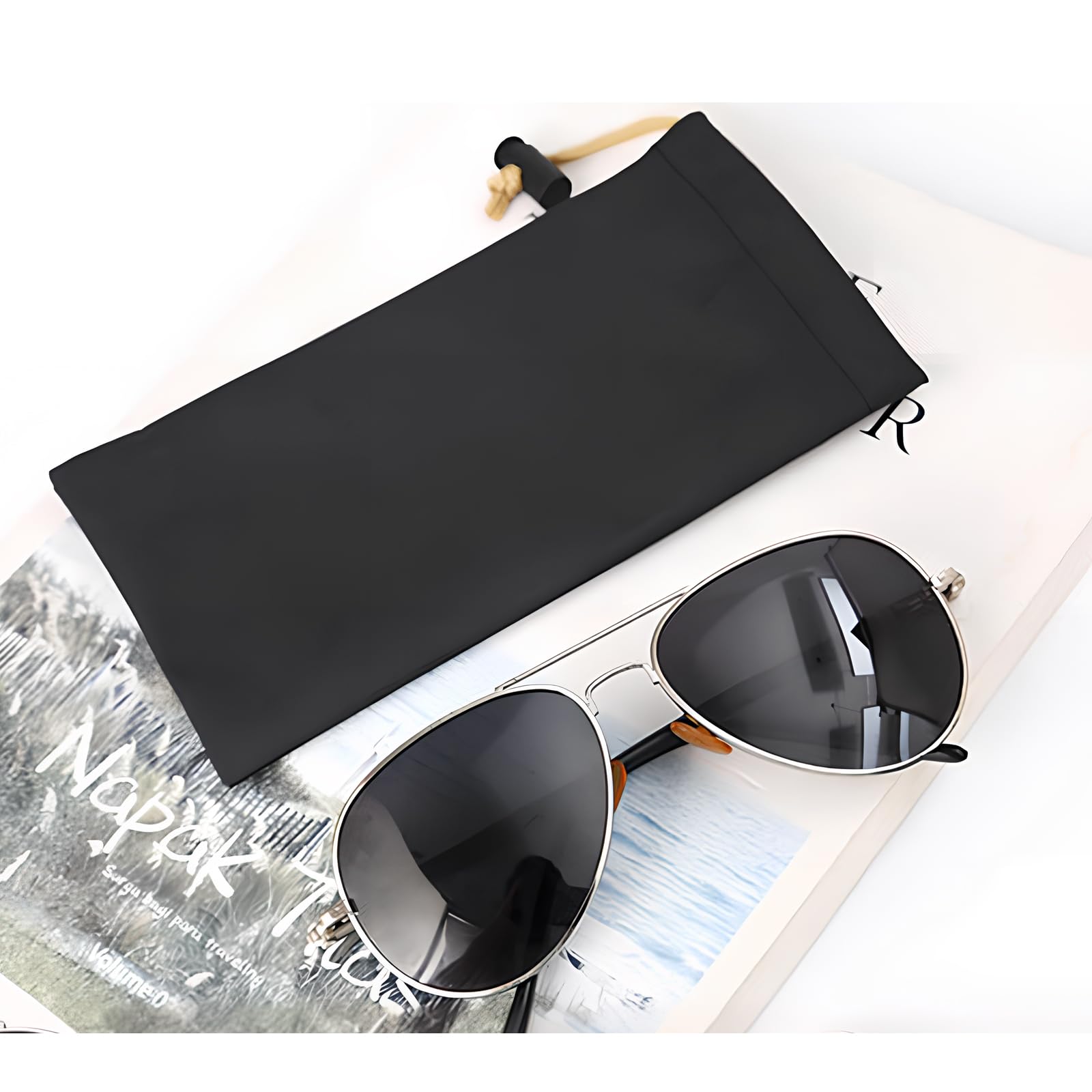 2er-Set Kopfhörer-Tasche Aus PU-Leder – Wasserdicht Mit Kordelzug, Organizer Für Unterwegs