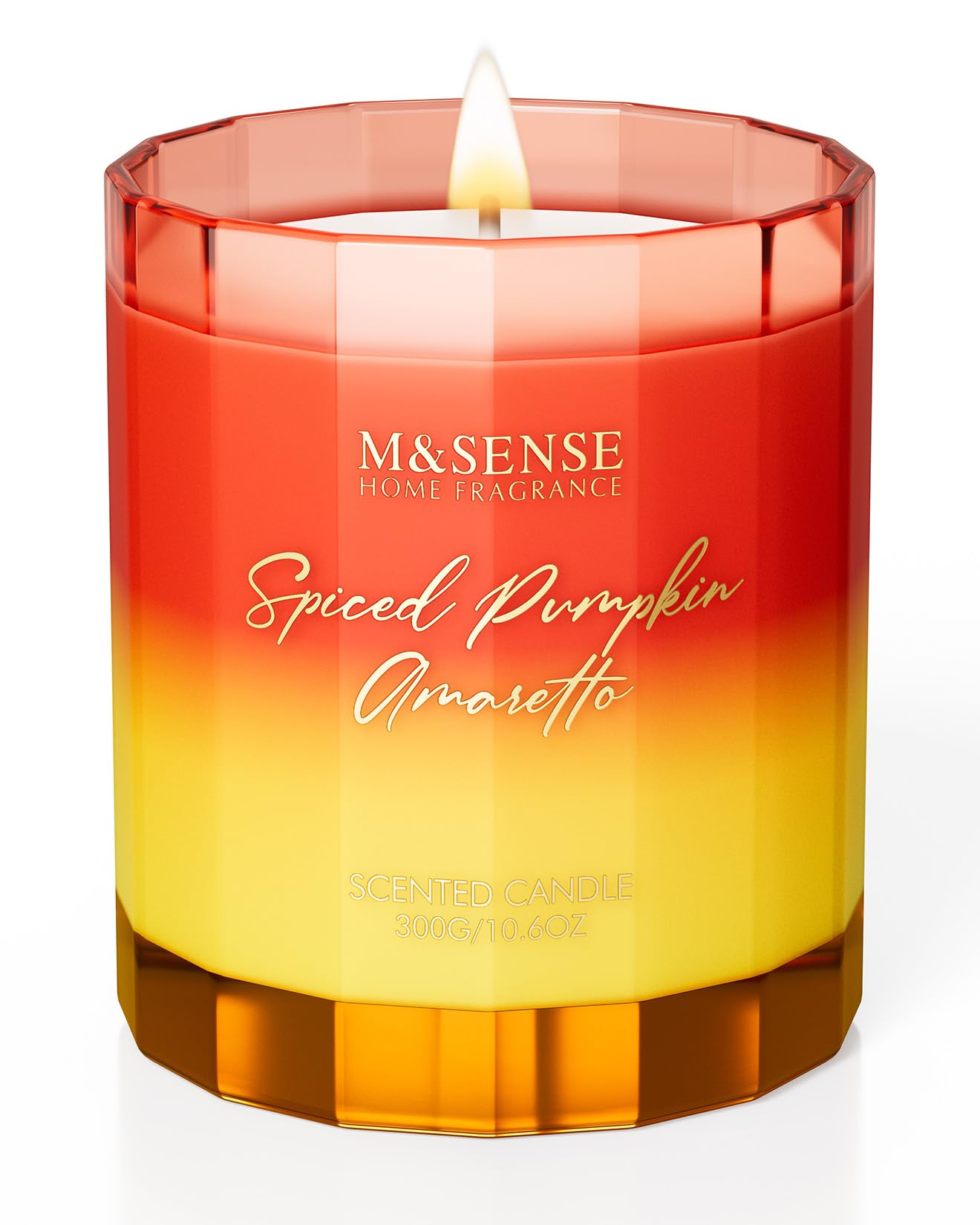 M&SENSE Candele profumate di soia alla zucca speziata, naturali e non tossiche, candele autunnali 300 g 60 ore a lunga durata a combustione lenta, regalo donna compleanno, decorazioni per la casa
