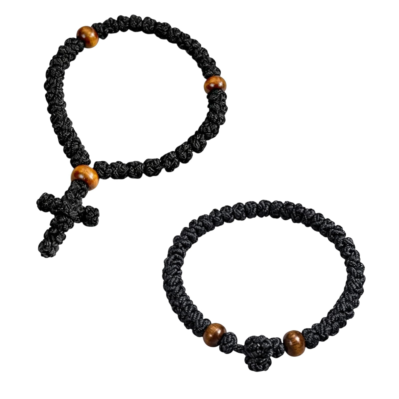 Rosary Catholic​ Beaded Necklace with Cross Pendant for Men, Black Matte Finish Religious Jewelry, One-Piece Cross Pendant​ for Daily Devotion-image-14