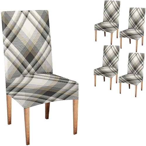 Miniatura 62 de CAPSCEOLL Fundas para Sillas De Comedor 6 fundas de asiento de silla, extraíbles y lavables, fundas para sillas Parson para comedor, sala de estar