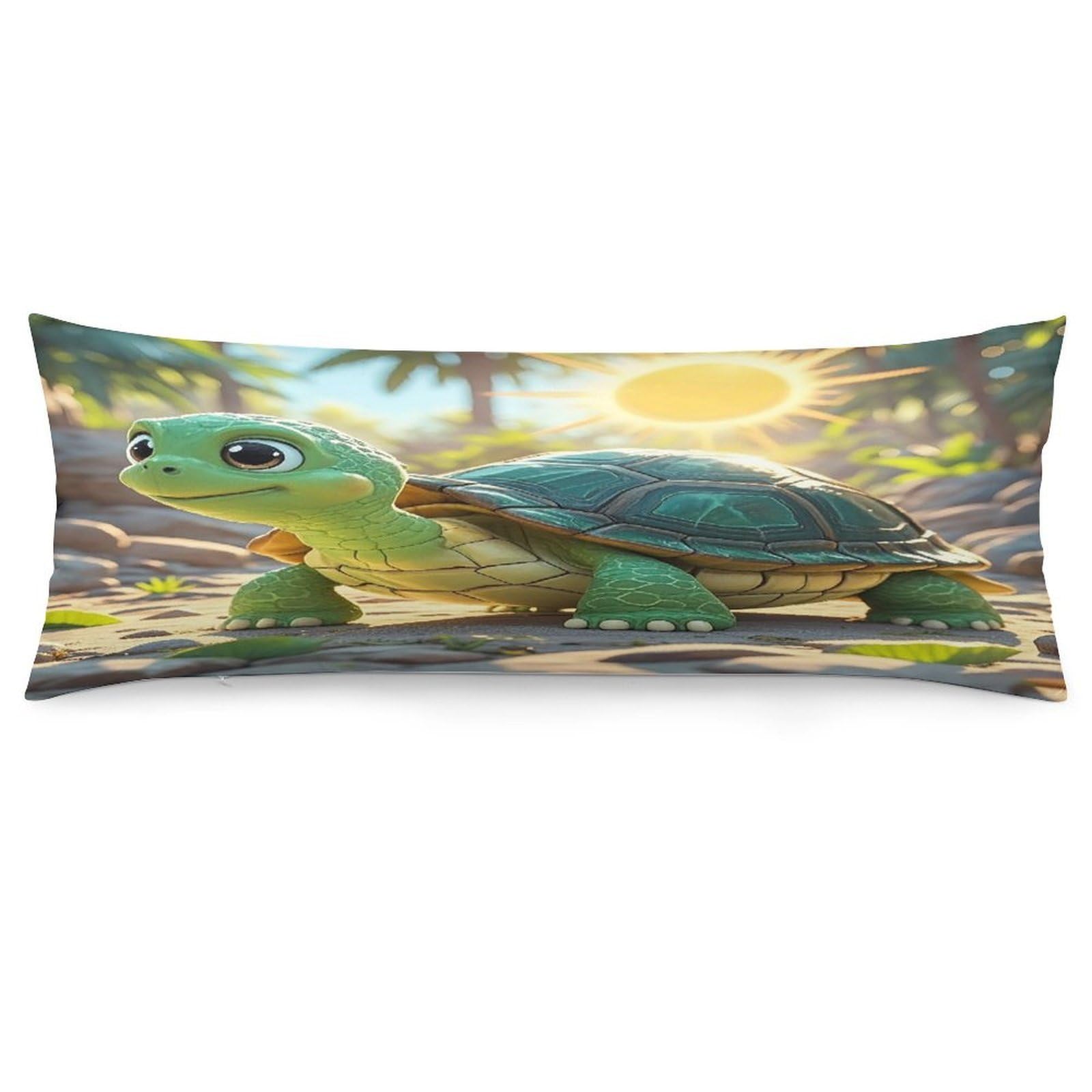 Turtle Throw Pillow Cover Soft Lumbar Pillow Covers with Zipper Breathable Rectangular Cushion Case Polyester Pillow Case Decorative Body Pillow Cover for Couch Bed