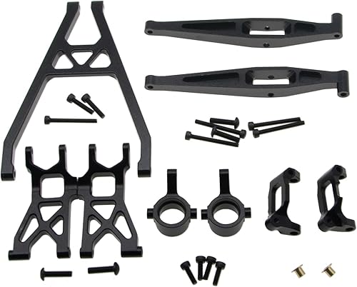 Miniatura 2 de Piezas metálicas compatibles con 118 Axial Yeti Jr RTR RC Car Upgrade Hub Hub Hub & Knuckle Brazos y Chassis Link & Control Suspension Arm Alloy