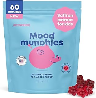 Saffron Gummies for Kids | Saffron Extract with GABA Supplements Provides Mood Support and Calms Temper Tantrums | Sugar-Free Gummies