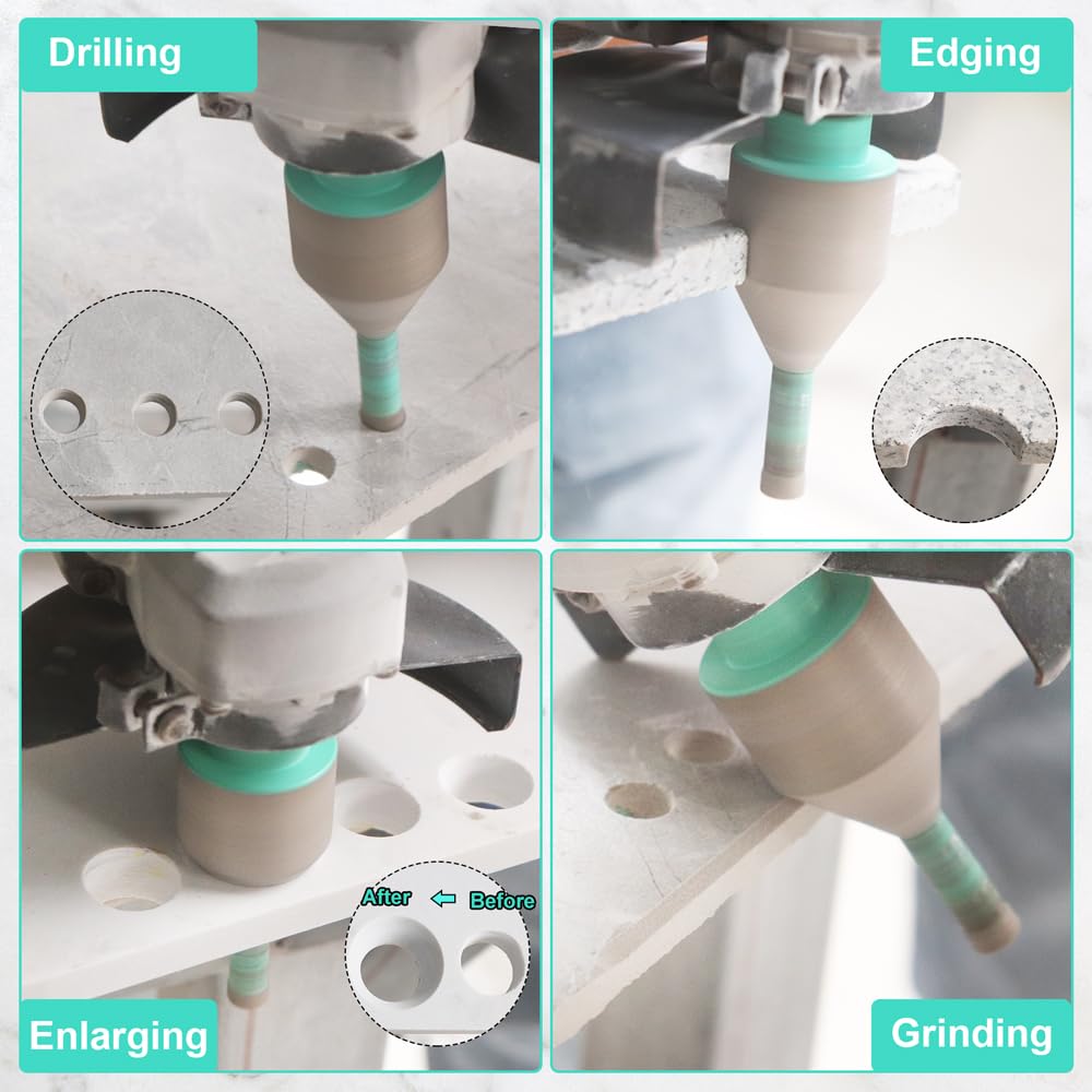 ダイヤモンドコアドリルフライスビット - 20-50mm 5/8インチ-11スレッドフィンガーミリングビット 面取りビット ドライド