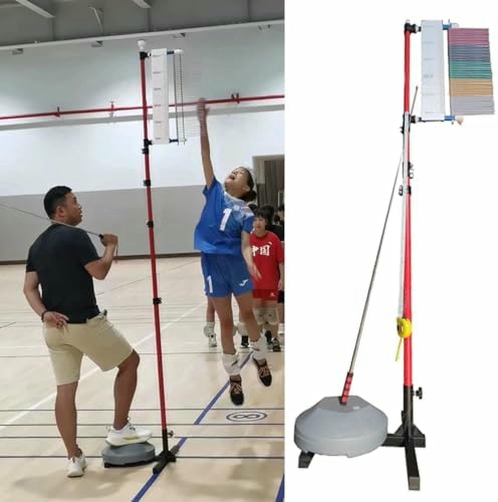 Medidor de salto vertical portátil con barra de reinicio para entrenamiento de baloncesto