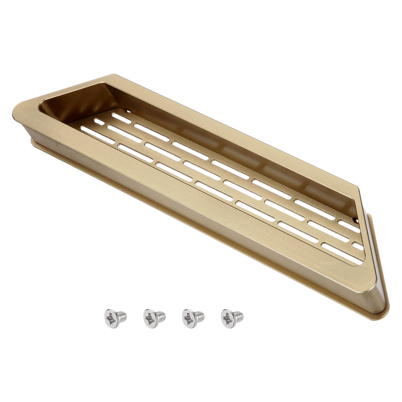 PATIKIL Handle Ventilation Grille, 200mm x 40mm Aluminum Alloy Square Hidden Breathable Drawer Cabinet Ventilation Grid Closet Core Vents for Cabinet Wardrobe Door, Gold