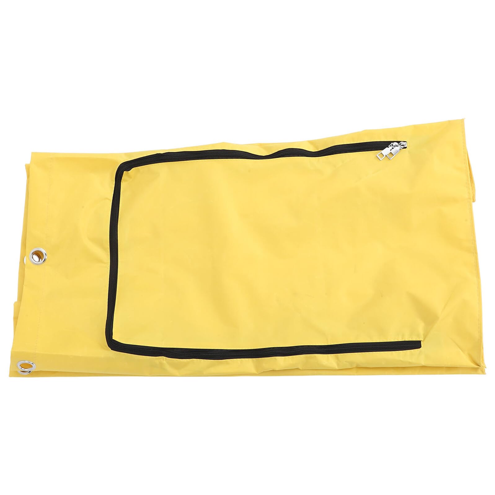 Bolsa Grande para Carrito de Limpieza de Lona Oxford Amarilla | Cremallera Frontal y Ojales, Repuesto para Carro, Uso Comercial de Recogida de Ropa o Residuos