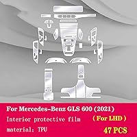 Vista 2 de LAVIYE Película protectora invisible de TPU para consola central interior de automóvil, para Mercedes-Benz GLS X167 2021-2023