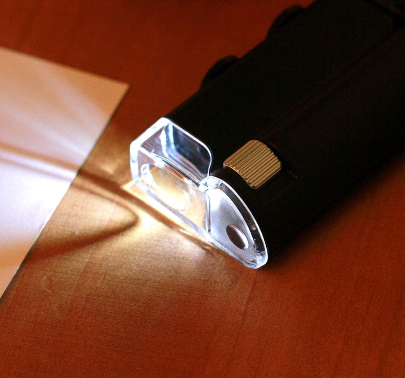 Ręczne szkło powiększające z podświetleniem LED, lupa o dużej mocy do czytania, kontroli, lutowania, naprawy i rzemiosła