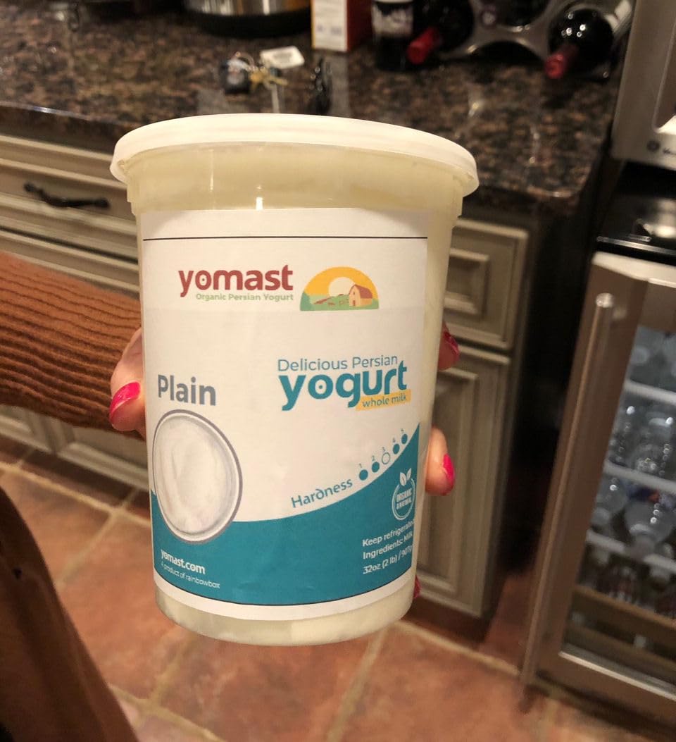Yomast Organic Yogurt Plain 96oz (Pack of 3) – Whole Milk, Probiotic-Rich, Thick & Creamy